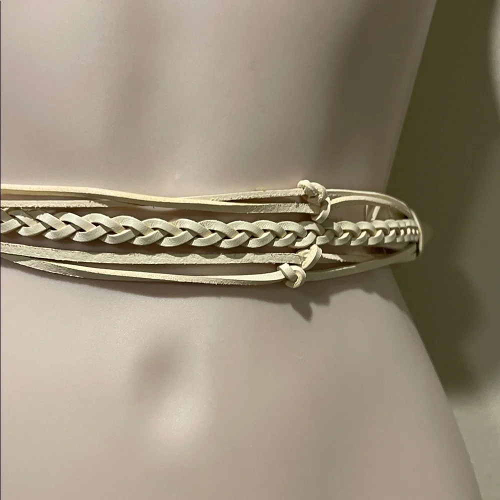 RAG & Bone Crwam multi strand braided belt, L